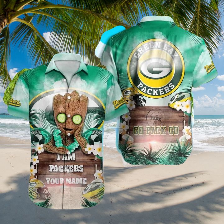 green bay packers beach vibes custom hawaiian shirt pawgm