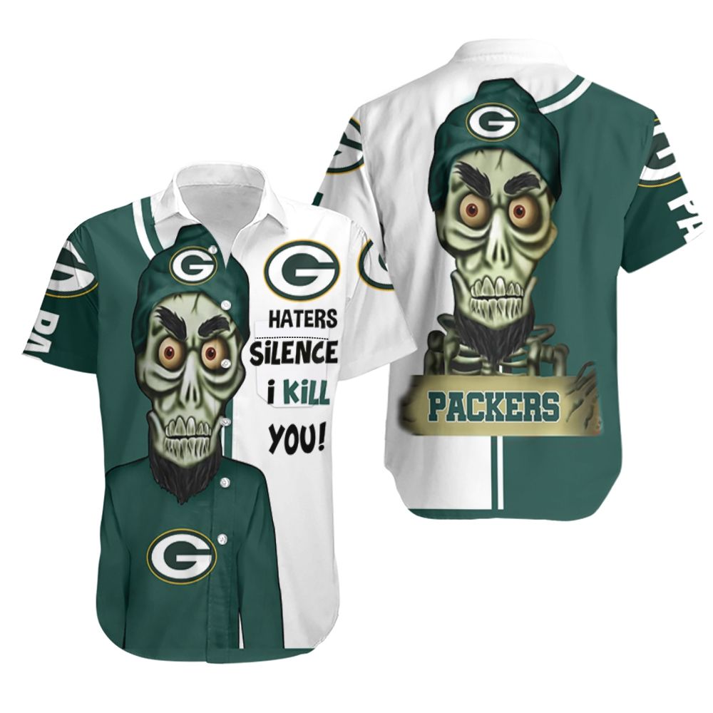 green bay packers silence skull hawaiian shirt 21hoo