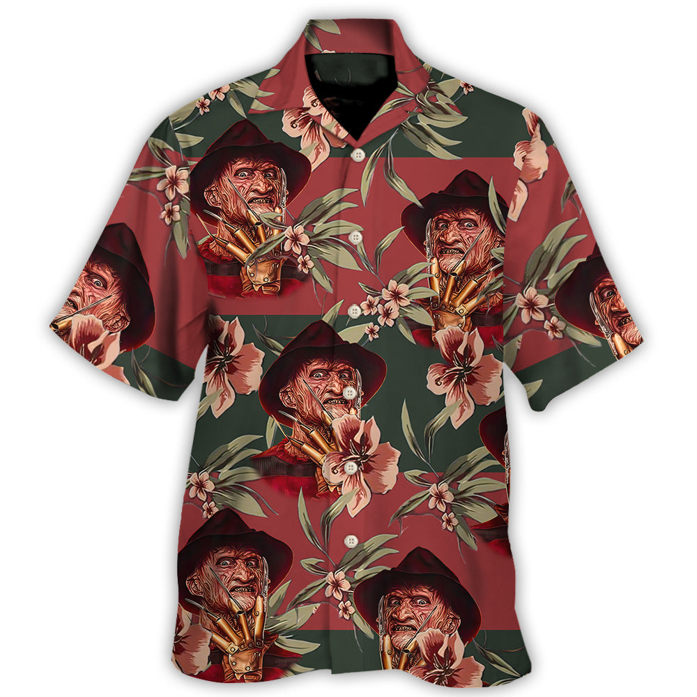 halloween freddy krueger tropical style hawaiian shirt 9n7d4