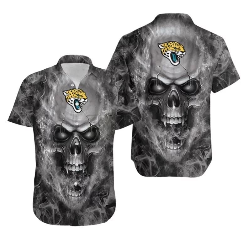 jacksonville jaguars fearless skull hawaiian shirt yknz1