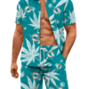 miami dolphins island vibes leaf print hawaiian shirt wgfuu