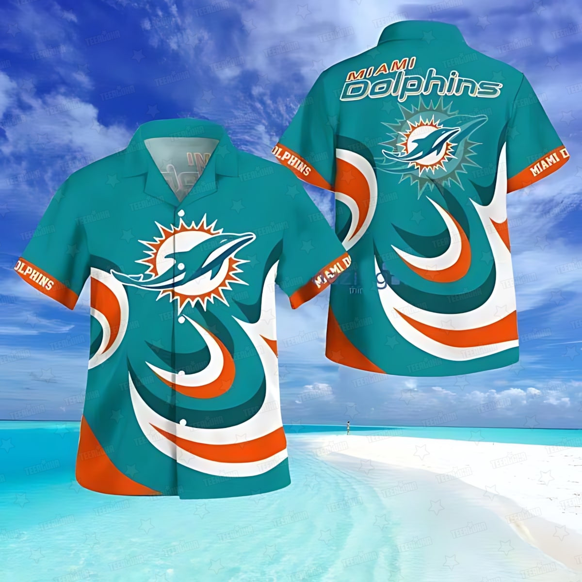 miami dolphins swirl power hawaiian shirt izudg