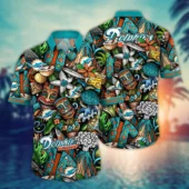 miami dolphins tiki island spirit hawaiian shirt y521a