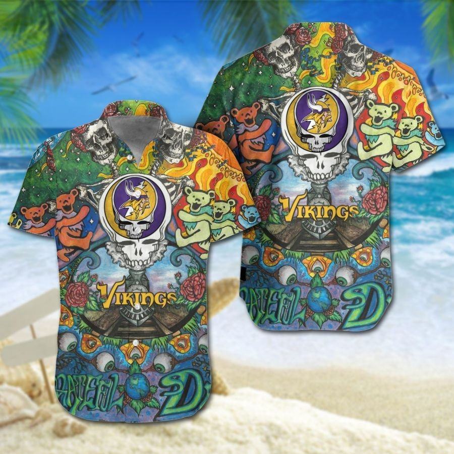 minnesota vikings grateful spirit hawaiian shirt o812w