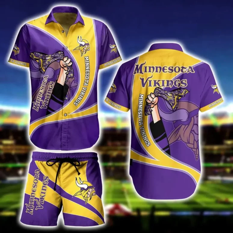 minnesota vikings victory pose hawaiian shirt uiamc