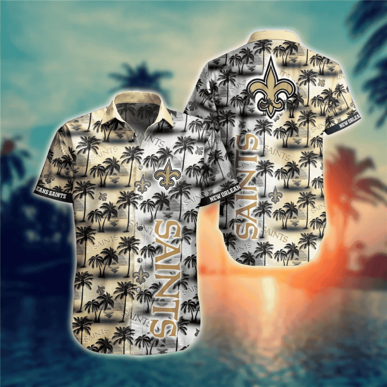 new orleans saints sunset paradise hawaiian shirt a47ij