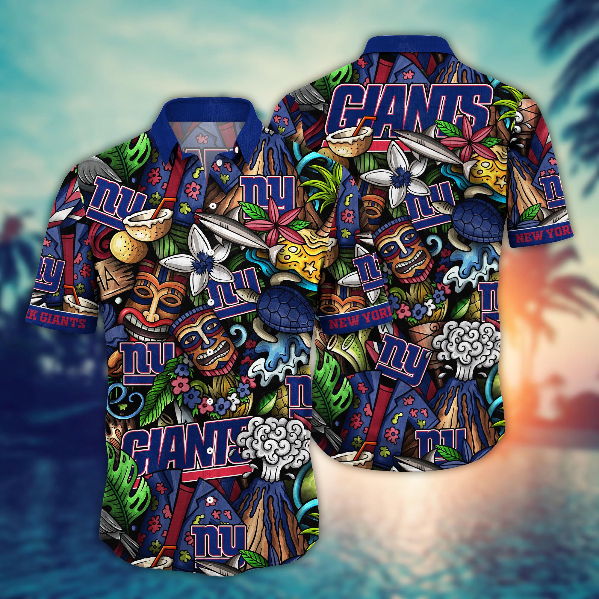 new york giants island vibes hawaiian shirt b6gdo