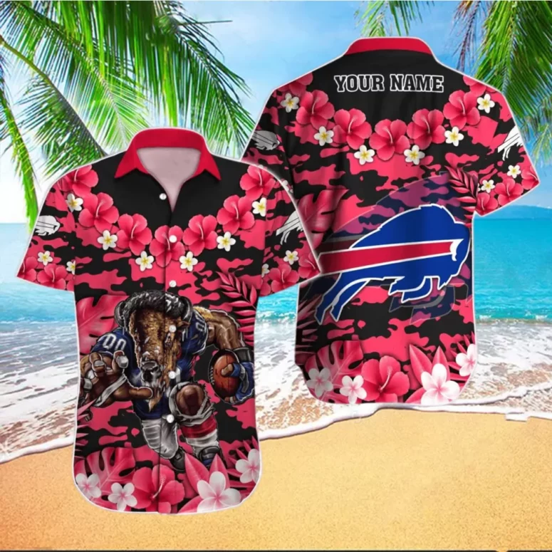 personalized buffalo bills warrior floral hawaiian shirt igg98