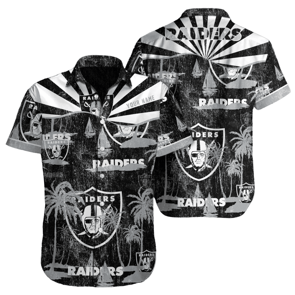 personalized las vegas raiders retro sunset hawaiian shirt qbam4