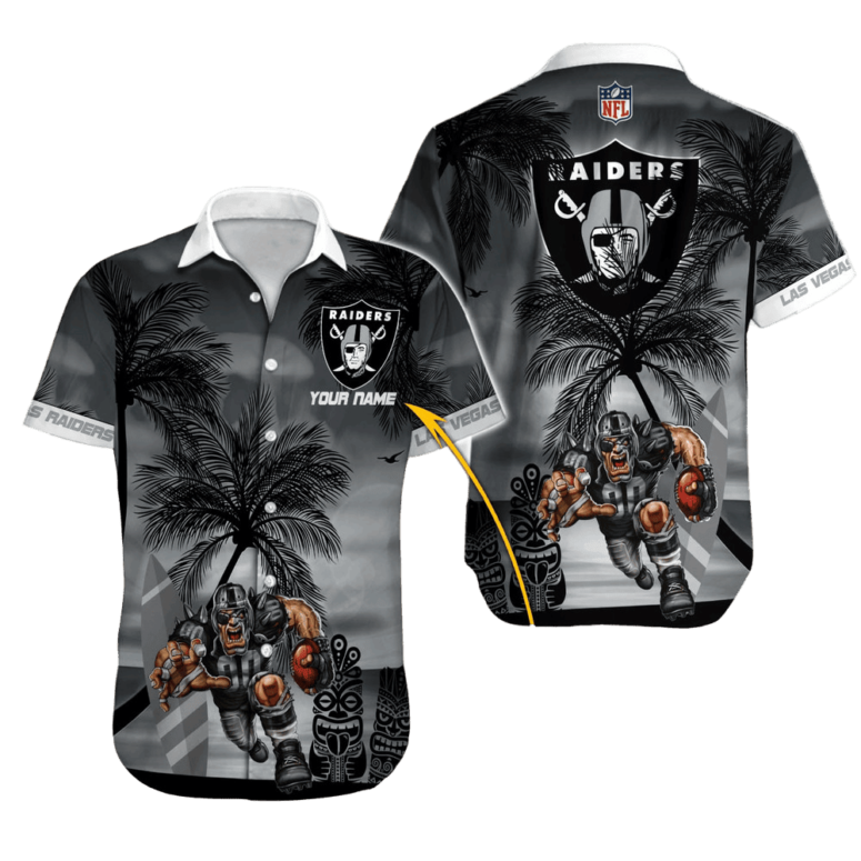 personalized las vegas raiders tribal sunset hawaiian shirt vkp4q