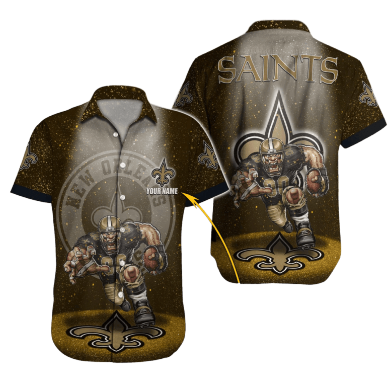 personalized new orleans saints golden blitz hawaiian shirt