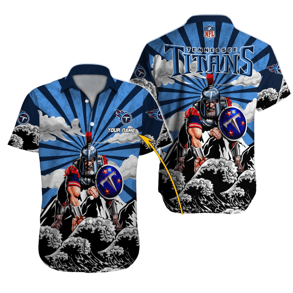 personalized tennessee titans warrior sunrise hawaiian shirt ahmid