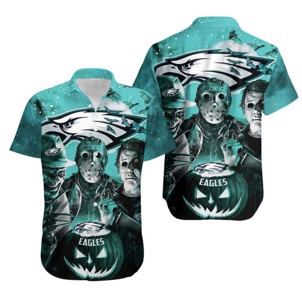 philadelphia eagles fright night halloween hawaiian shirt 2iard