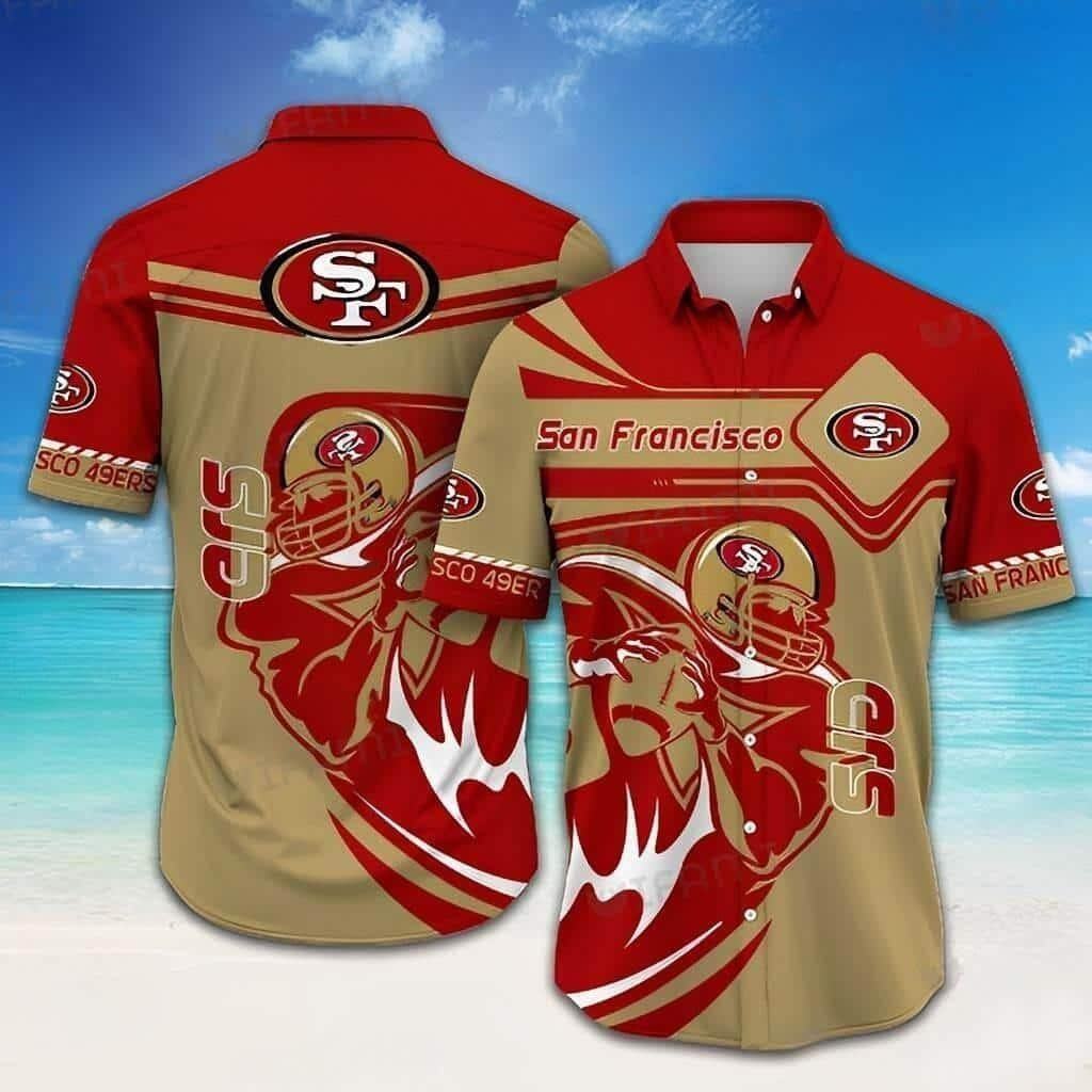 san francisco 49ers gridiron pride hawaiian shirt mgh0z