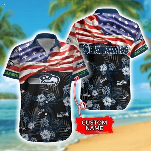 seattle seahawks patriotic bloom hawaiian shirt ts7nf