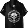 skull viking valhalla hawaiian shirt black goth skull shirt xwutk