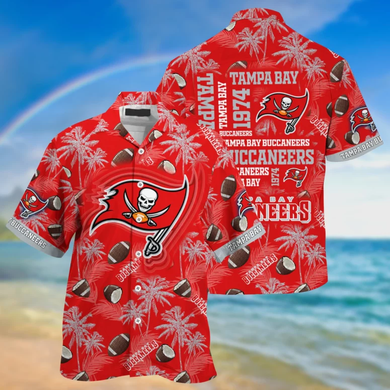 tampa bay buccaneers seaside buccaneer hawaiian shirt yk9cw