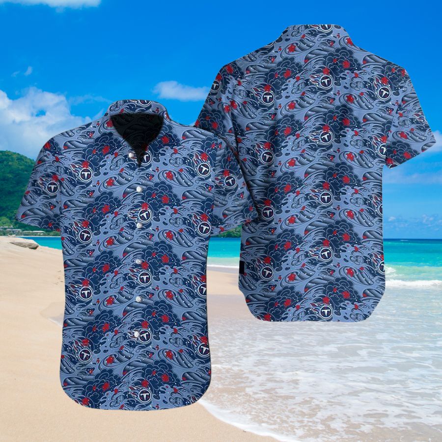 tennessee titans ocean wave hawaiian shirt b6tp4