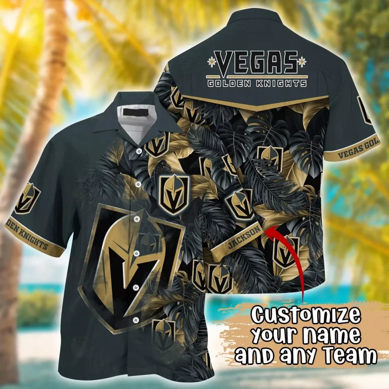 vegas golden knights tropical elite custom hawaiian shirt cwyub