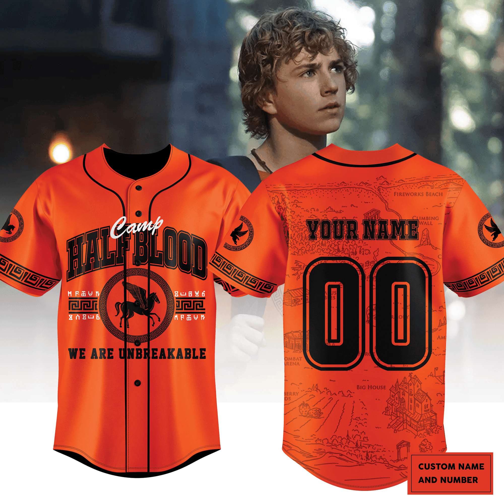 Percy Jackson Style Baseball Jersey