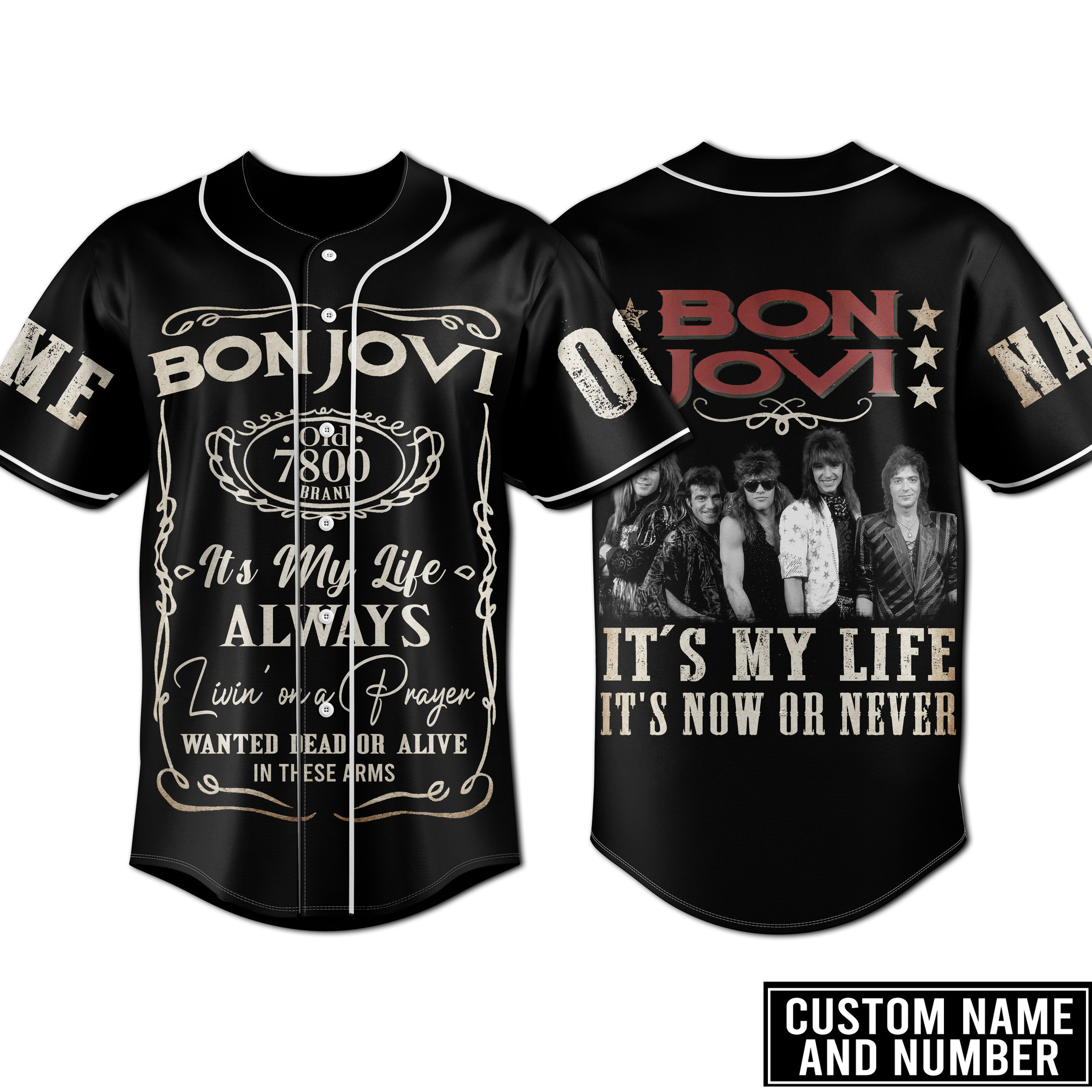 Bon Jovi Baseball Jersey For Fans