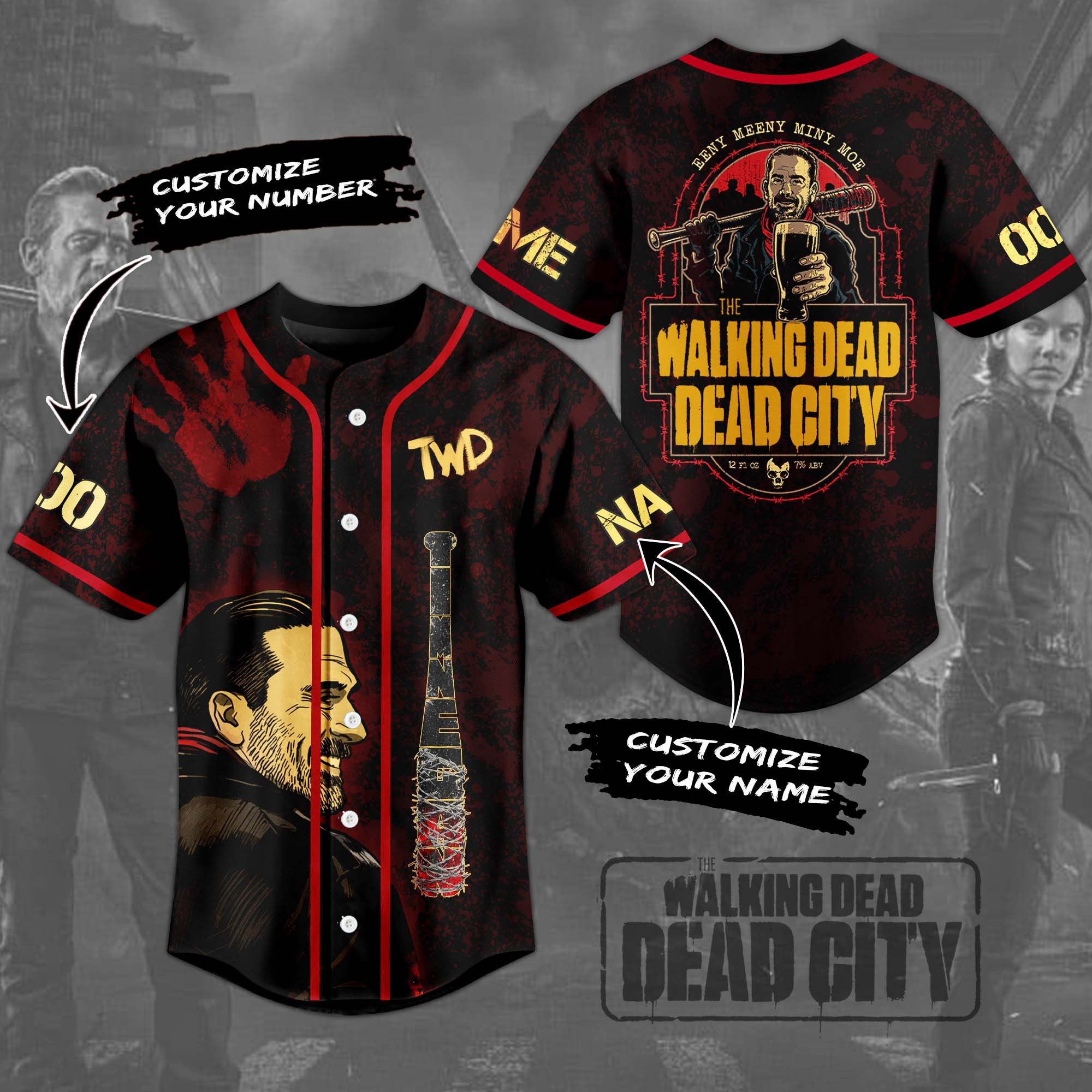 The Walking Dead Dead City Baseball Jersey For Fans