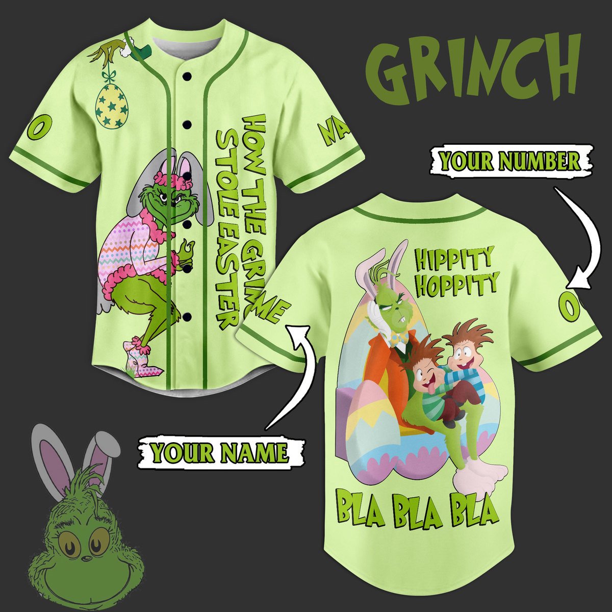 The Grinch Baseball Jersey For Fans